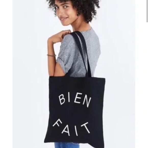 Madewell Classic Reusable Black Canvas Tote - Picture 2 of 2